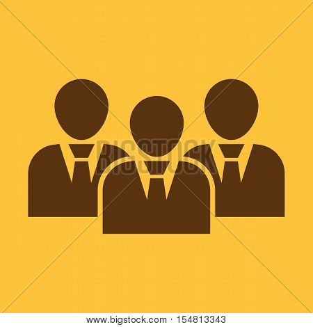 The management and teamwork icon. Team and group, teamwork, people, alliance, management symbol. UI. Web. Logo. Sign. Flat design. App. Stock vector