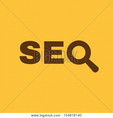 The SEO icon. WWW and browser, development, seo symbol. UI. Web. Logo. Sign. Flat design. App. Stock vector