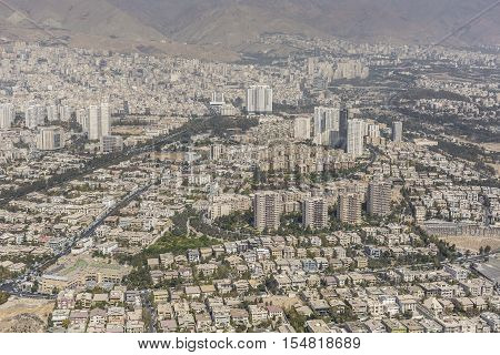 Teheran, Iran - October 05, 2016: View From The Milad Tower In Tehran, Iran.