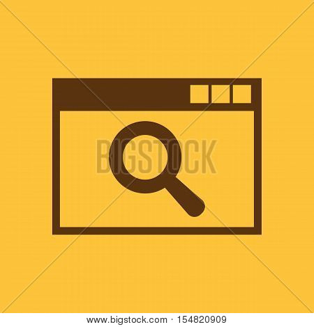 The SEO icon. WWW and browser, development, search, SEO symbol. UI. Web. Logo. Sign. Flat design. App. Stock vector