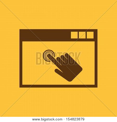 Click icon. vector design. Click symbol. web. graphic. JPG. AI. app. logo. object. flat. image. sign. eps. art. picture - stock vector
