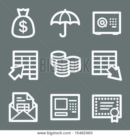 White banking web icons V2