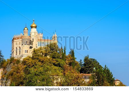 Rocchetta Mattei castle in Riola Grizzana Morandi - Bologna province Emilia Romagna Italy