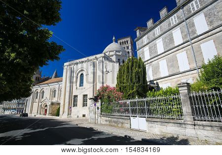 Romanesque Cathedral Of Angouleme, France.