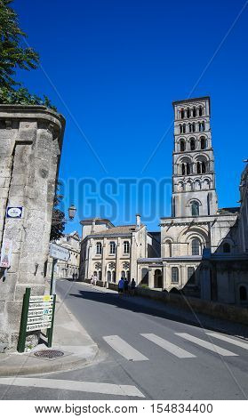 Romanesque Cathedral Of Angouleme, France.