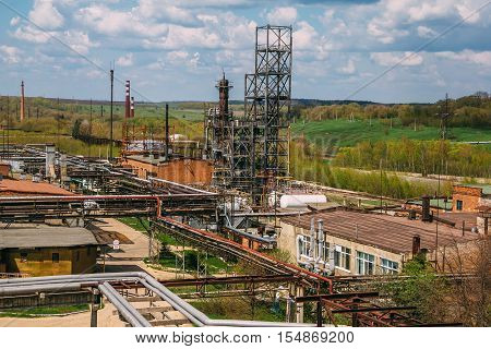 Factory of synthetic rubber in Efremov, Tula Region