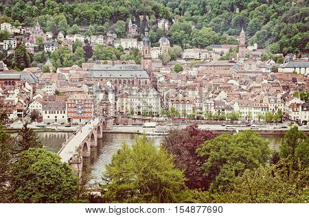 Aerial View Of Heidelberg Old Town, Germany