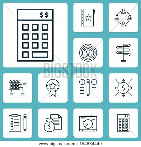 Set Of Project Management Icons On Money, Schedule And Report Topics. Editable Vector Illustration.