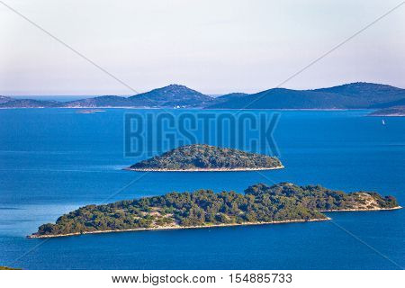 Adriatic archipelago of Croatia view Kornati islands national park Dalmatia