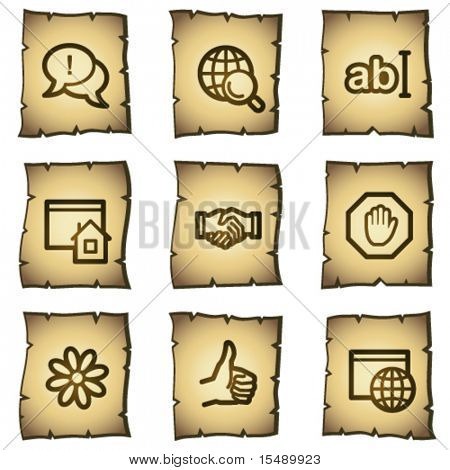Internet web icone set 1, serie papiro