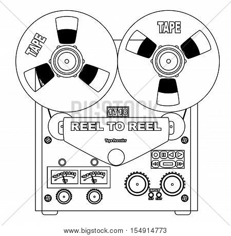 A typical reel to reel half inch stereo master tape recorder.
