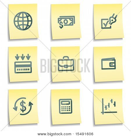 ไอคอนเงิน หมายเหตุชุดสีเหลือง