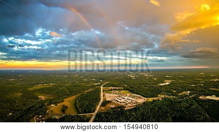 sky and clouds sunset landscape over york south carolina