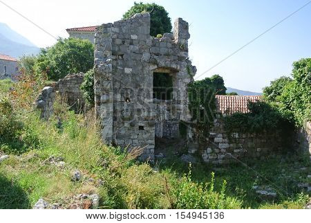 Fortress in the old town of Bar in Montenegro on a sunny summer day. Very visited place by tourists.