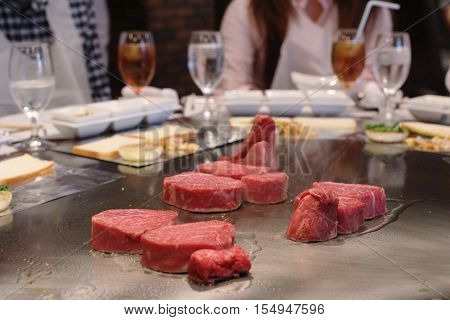 Grilling beef steak japanese kobe matsusaka 2014