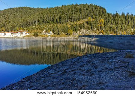 Green forest of Golyam Beglik Reservoir, Pazardzhik Region, Bulgaria