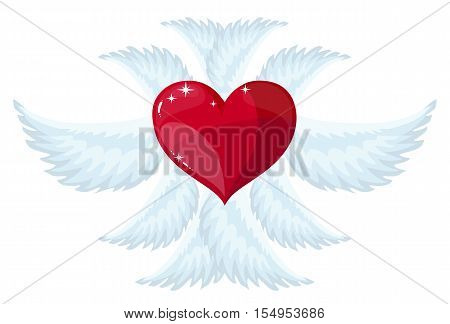 angel wings . Isolated on white background. Stock vector illustration