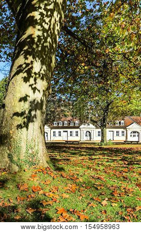 City Park in Hanau (close to Frankfurt am Main) in autumn tints, Germany