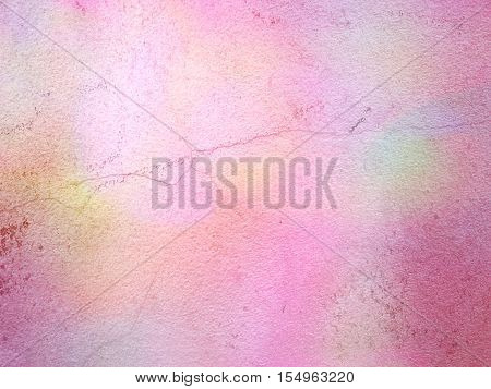old cracked wall in colorful pastel tone background