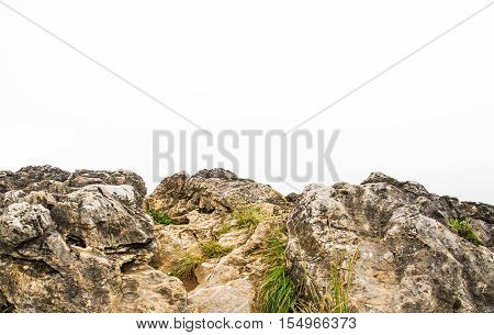Big rock isolated on a white background