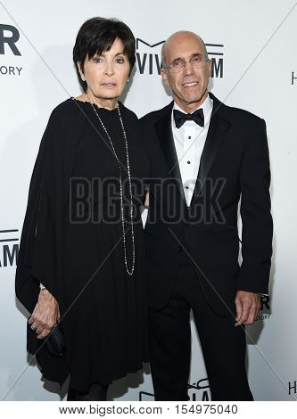 LOS ANGELES - OCT 27:  Jeffrey Katzenberg and Marilyn Katzenberg arrives to the amFAR's Inspiration Gala on October 27, 2016 in Hollywood, CA                