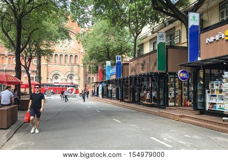 Saigon Street In Vietnam