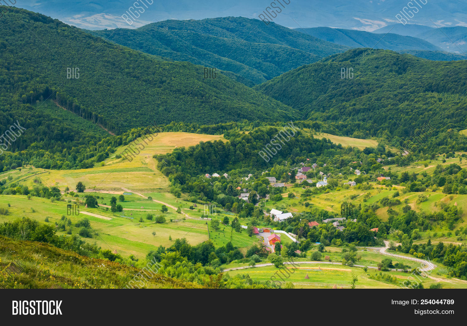 Village Valley. View Image & Photo (Free Trial) Bigstock