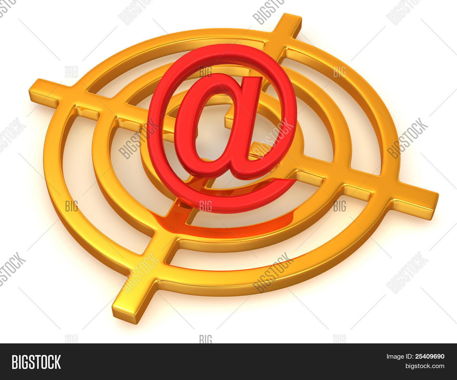 Target Symbol Mail. 3d Image & Photo (Free Trial) | Bigstock