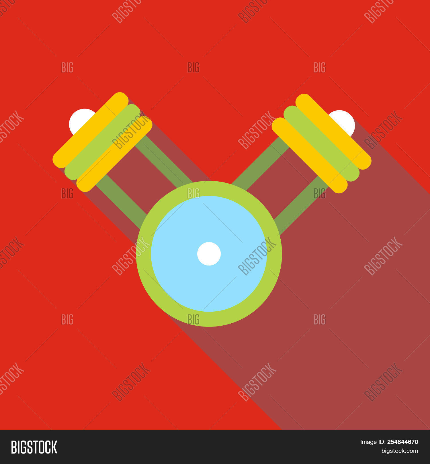 Engine Pistons On A Crankshaft Icon. Flat Illustration Of Engine Pistons On A Crankshaft Icon