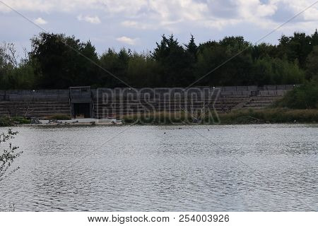 View On The Dombes River In The French Countryside