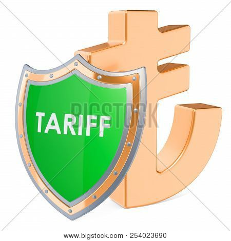 Protective Tariffs For Lira Concept, 3d Rendering Isolated On White Background