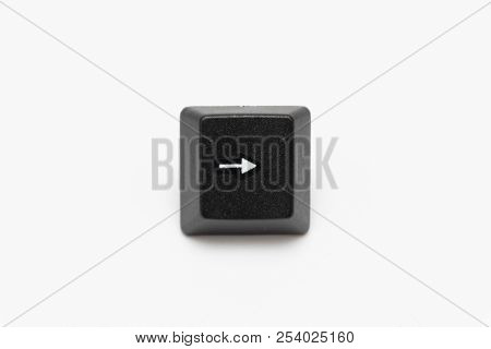Single Black Keys Of Keyboard With Different Letters