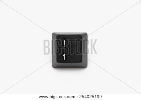 Single Black Keys Of Keyboard With Different Letters