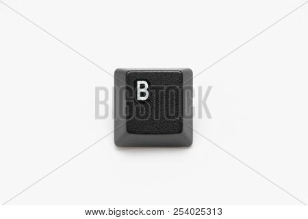 Single Black Keys Of Keyboard With Different Letters