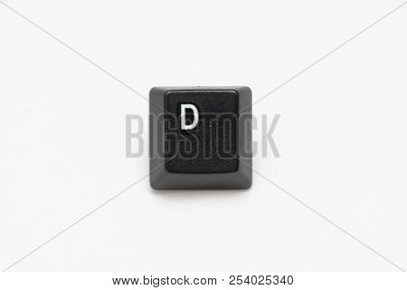 Single Black Keys Of Keyboard With Different Letters
