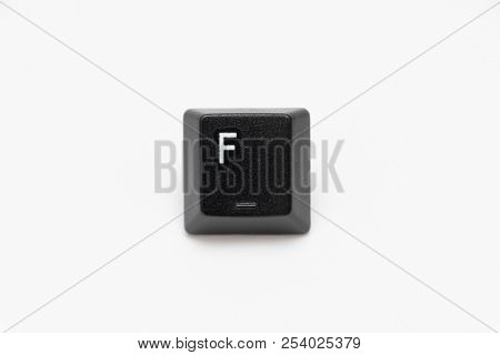 Single Black Keys Of Keyboard With Different Letters