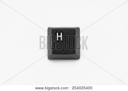 Single Black Keys Of Keyboard With Different Letters