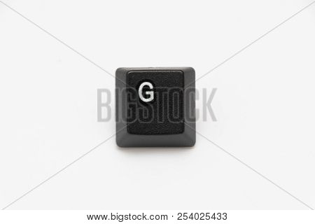 Single Black Keys Of Keyboard With Different Letters