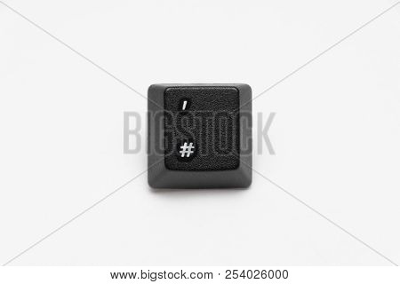 Single Black Keys Of Keyboard With Different Letters