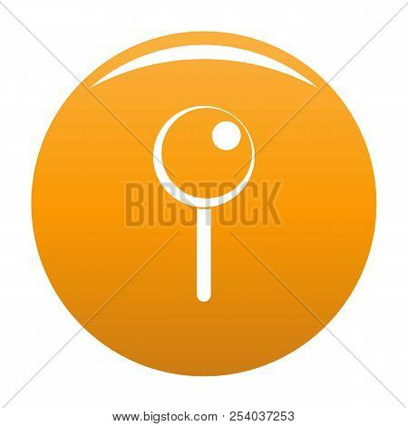 Attachment Pin Icon. Simple Illustration Of Attachment Pinvector Icon For Any Design Orange