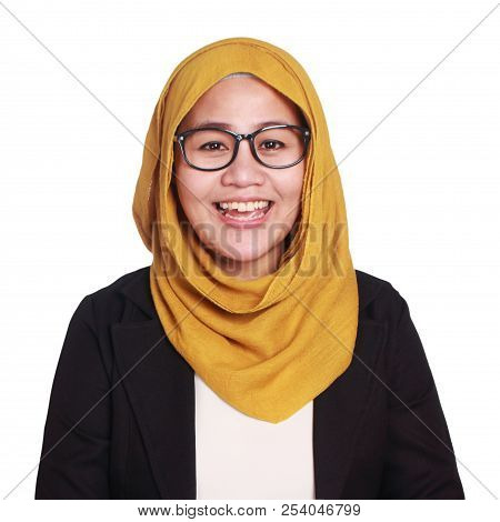 Young Businesswoman Smilling Happily Expression