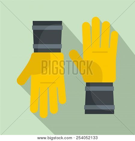 Honey Gloves Icon. Flat Illustration Of Honey Gloves Icon For Web Design