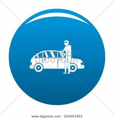 Hijacker Icon. Simple Illustration Of Hijacker Icon For Any Design Blue