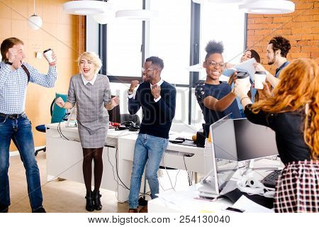 Young Peoplle Are Excited With The Victory