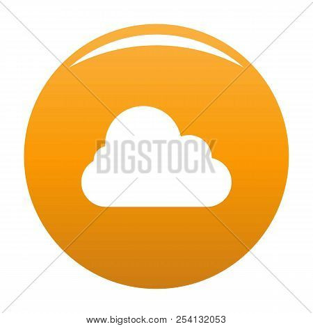 Stratus Icon. Simple Illustration Of Stratus Icon For Any Design Orange