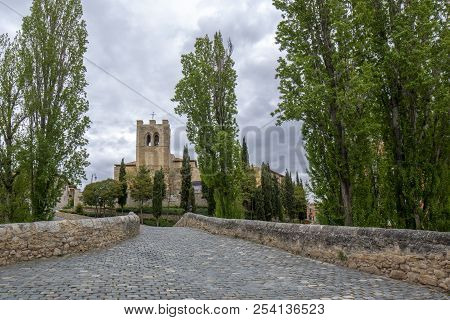 Bridge And San Juan Church In Aranda De Duero, Burgos Province, Spain