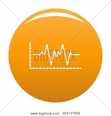 Cardiogram Icon. Simple Illustration Of Cardiogram Icon For Any Design Orange