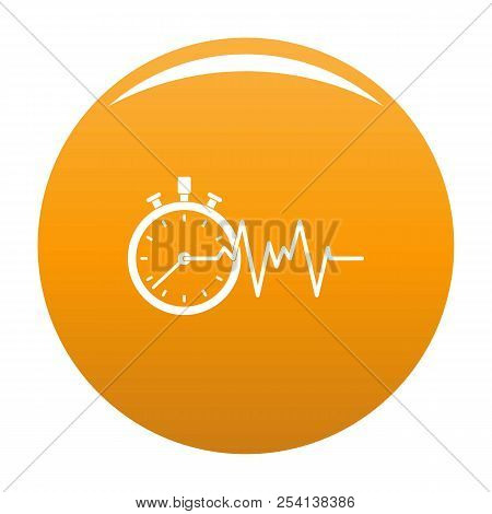 Encephalogram Icon. Simple Illustration Of Encephalogram Icon For Any Design Orange