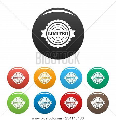 Limited Logo. Simple Illustration Of Limited Icons Set Color Isolated On White