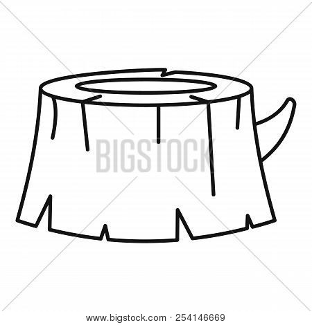 Old Tree Stump Icon. Outline Illustration Of Old Tree Stump Icon For Web Design Isolated On White Ba